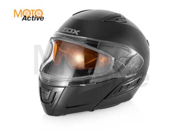 Шлем снегоходный ZOX Condor, стекло с электроподогревом, черный матовый